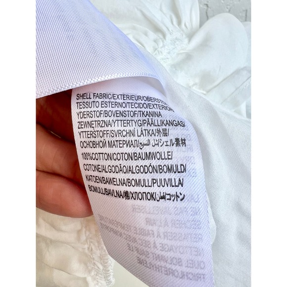 Farm Rio Richelier V-Neck Kimono Sleeves Tiered Lace Midi Dress Off-White Medium - Picture 9 of 9